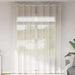 Gordijnen voile met doorvoertules 2 st 140x260 cm crèmekleurig