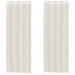 Gordijnen Voile met doorvoertules 2 st 140x300 cm crème