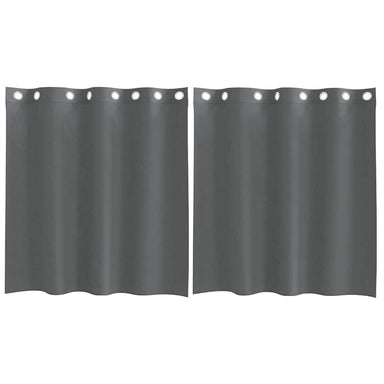 Gordijnen voile met doorvoertules 2 st 140x140 cm donkergrijs