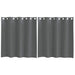 Gordijnen voile met doorvoertules 2 st 140x140 cm donkergrijs