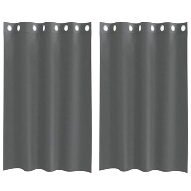 Gordijnen voile met doorvoertules 2 st 140x175 cm donkergrijs