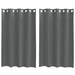 Gordijnen voile met doorvoertules 2 st 140x175 cm donkergrijs