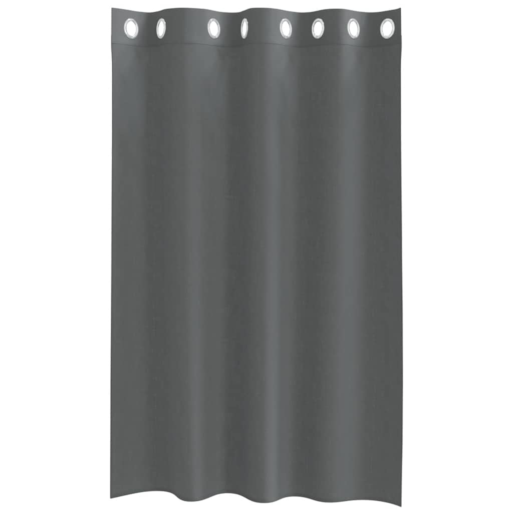 Gordijnen voile met doorvoertules 2 st 140x175 cm donkergrijs