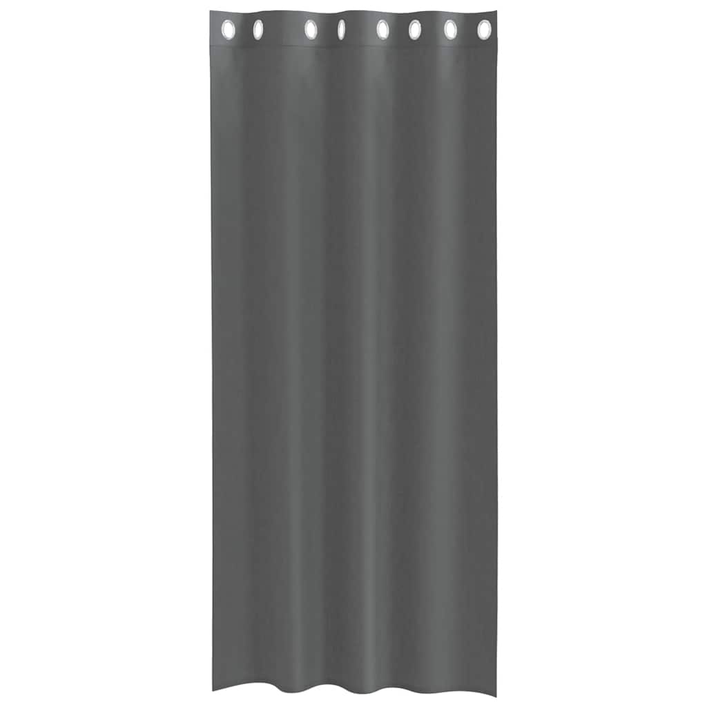 Gordijnen voile met doorvoertules 2 st 140x225 cm donkergrijs