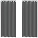 Gordijnen voile met doorvoertules 2 st 140x245 cm donkergrijs