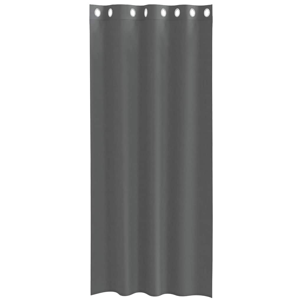 Gordijnen voile met doorvoertules 2 st 140x245 cm donkergrijs