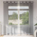 Gordijnen voile met doorvoertules 2 st 140x245 cm donkergrijs