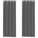 Gordijnen voile met doorvoertules 2 st 140x260 cm donkergrijs