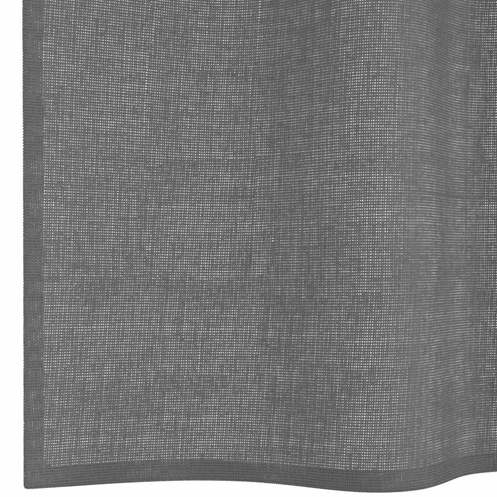 Gordijnen voile met doorvoertules 2 st 140x260 cm donkergrijs