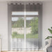 Gordijnen voile met doorvoertules 2 st 140x260 cm donkergrijs