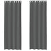Gordijnen voile met doorvoertules 2 st 140x300 cm donkergrijs