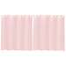 Gordijnen voile met doorvoertules 2 st 140x140 cm lichtroze