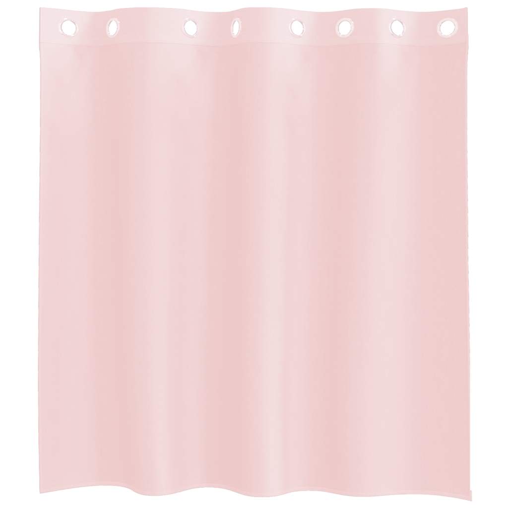 Gordijnen voile met doorvoertules 2 st 140x140 cm lichtroze
