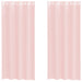 Gordijnen voile met doorvoertules 2 st 140x225 cm lichtroze