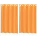 Gordijnen Voile met doorvoertules 2 st 140x175 cm oranje
