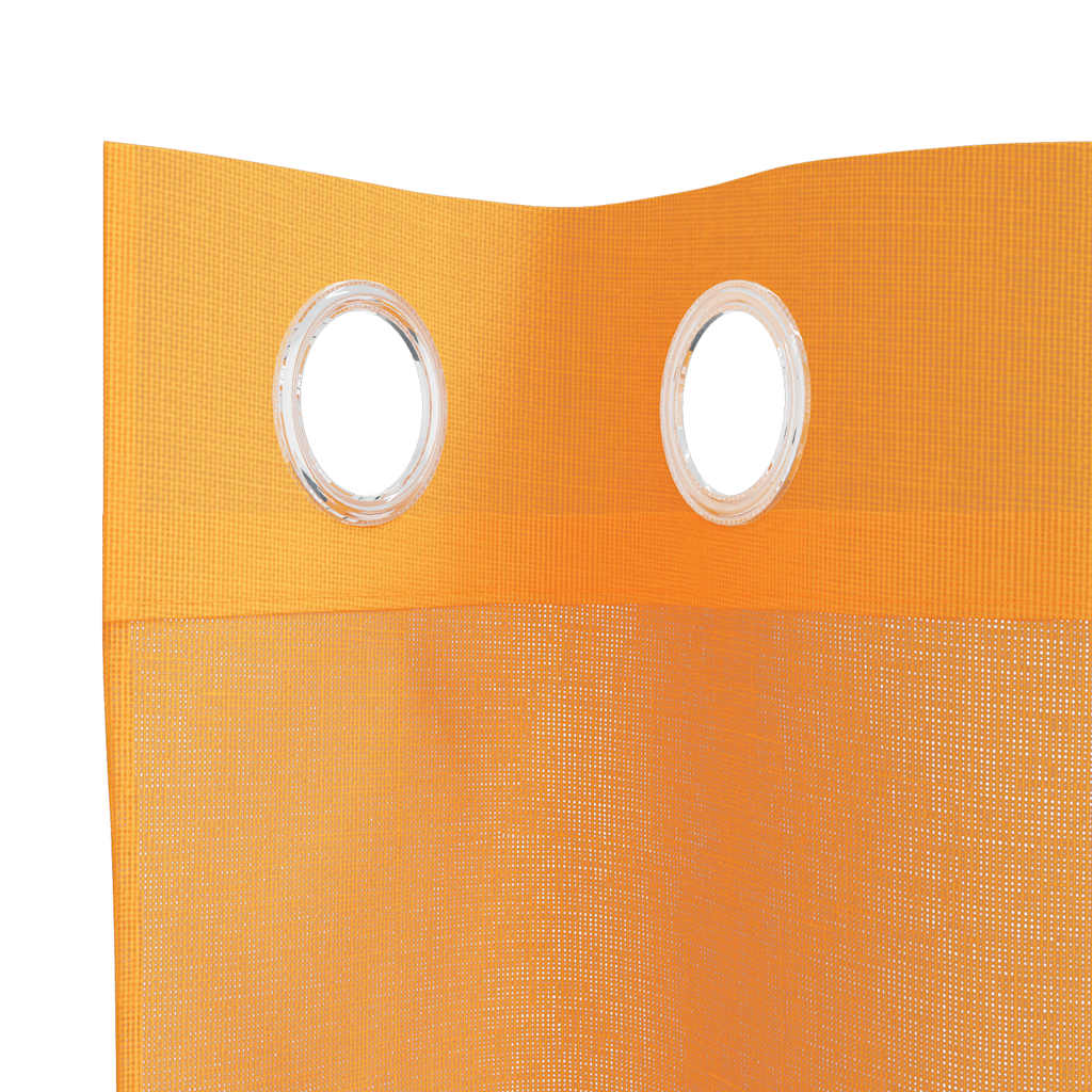 Gordijnen met doorvoertules 2 st 140x225 cm oranje