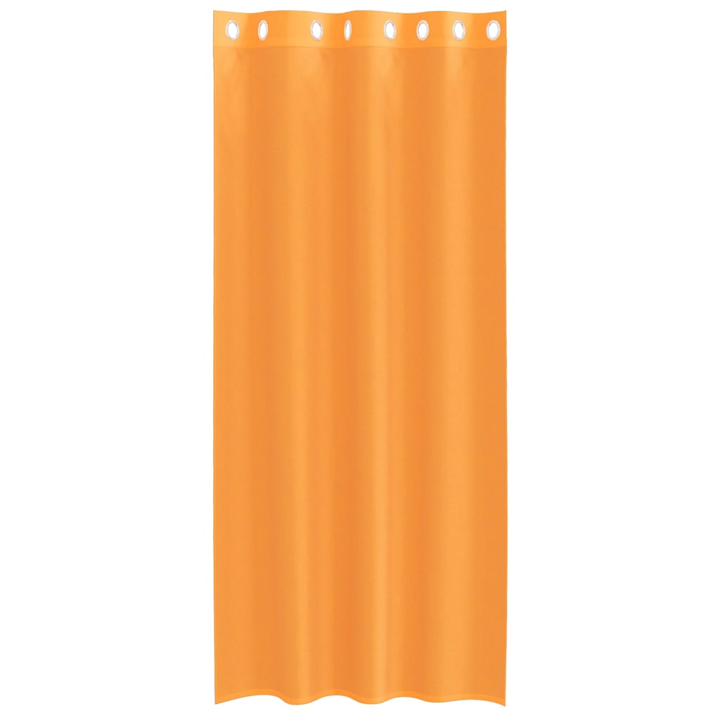 Gordijnen voile met doorvoertules 2 st 140x245 cm oranje