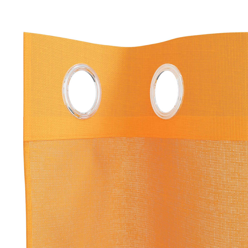 Gordijnen voile met doorvoertules 2 st 140x245 cm oranje