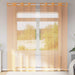 Gordijnen voile met doorvoertules 2 st 140x245 cm oranje