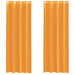 Gordijnen voile met doorvoertules 2 st 140x260 cm oranje