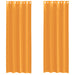 Gordijnen voile met doorvoertules 2 st 140x300 cm oranje