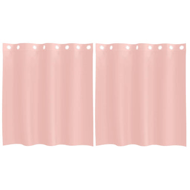 Gordijnen voile met doorvoertules 2 st 140x140 cm roze