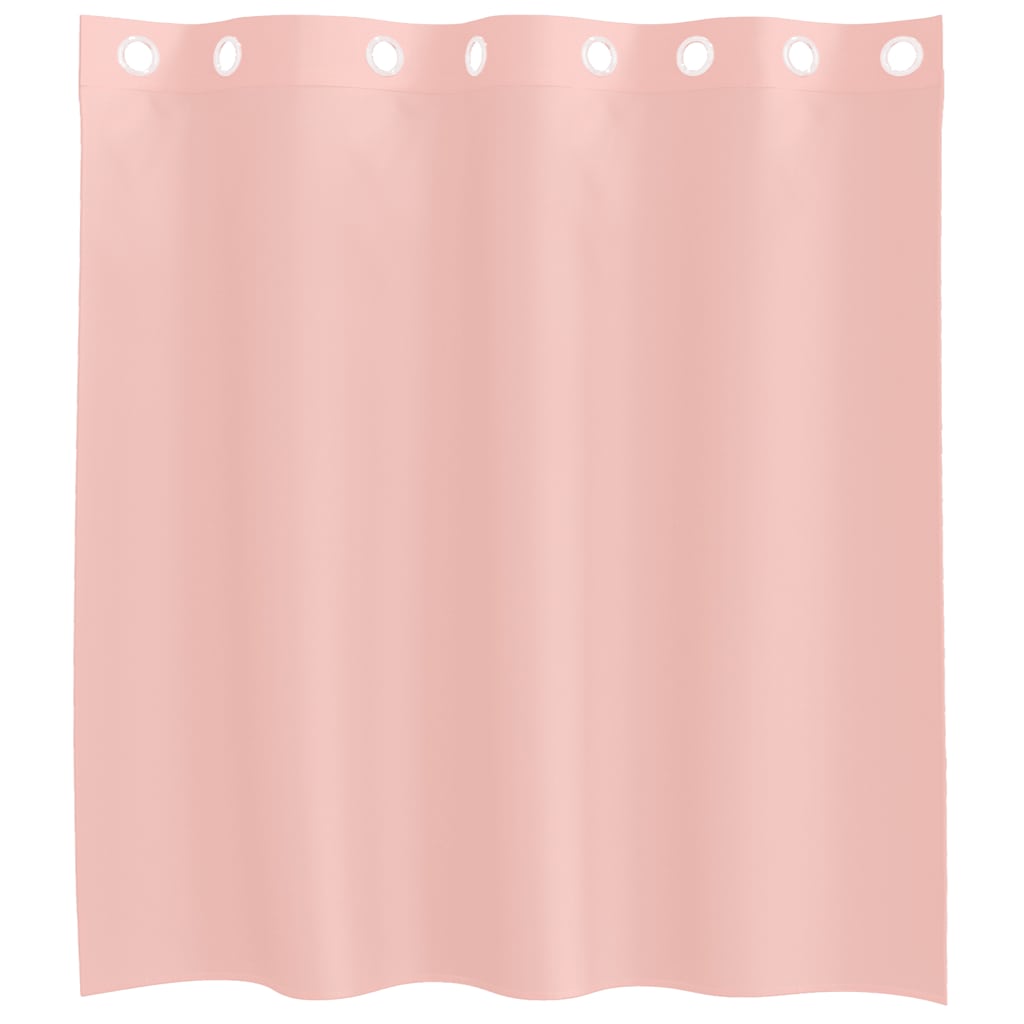 Gordijnen voile met doorvoertules 2 st 140x140 cm roze