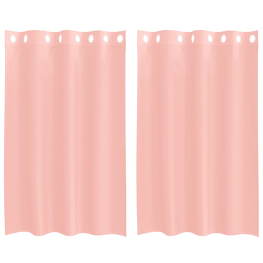 Gordijnen voile met doorvoertules 2 st 140x175 cm roze