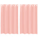 Gordijnen voile met doorvoertules 2 st 140x175 cm roze