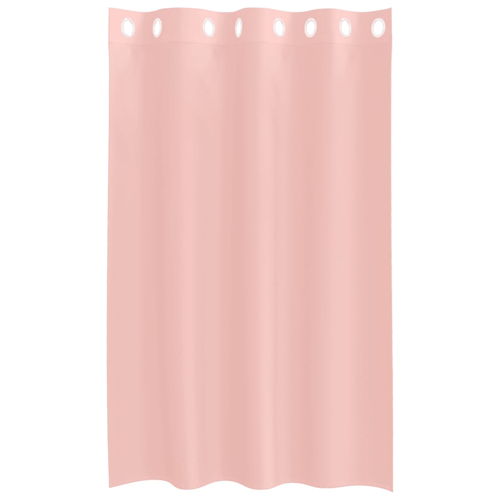 Gordijnen voile met doorvoertules 2 st 140x175 cm roze