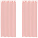 Gordijnen voile met doorvoertules 2 st 140x245 cm roze