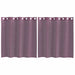 Gordijnen Voile met doorvoertules 2 st paars 140x140 cm