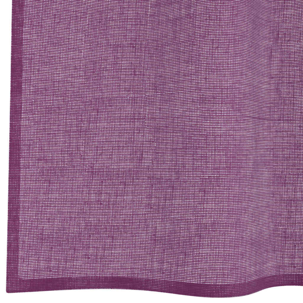 Gordijnen Voile met doorvoertules 2 st 140x175 cm paars