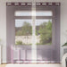 Gordijnen voile met doorvoertules 2 st 140x225 cm paars