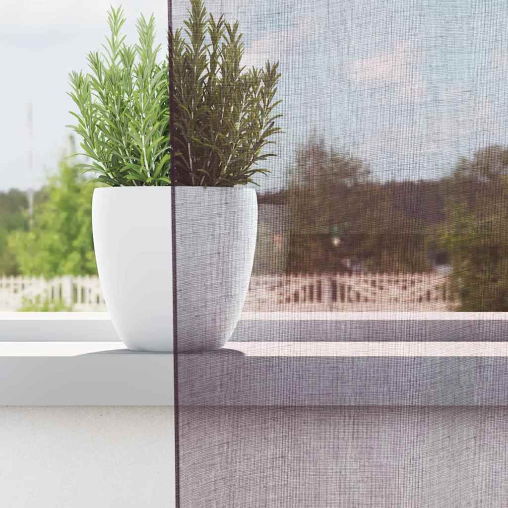 Gordijnen voile met doorvoertules 2 st 140x300 cm paars
