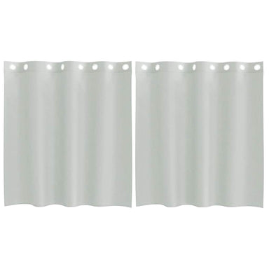 Gordijnen voile met doorvoertules 2 st 140x140 cm lichtgrijs