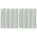 Gordijnen voile met doorvoertules 2 st 140x140 cm lichtgrijs