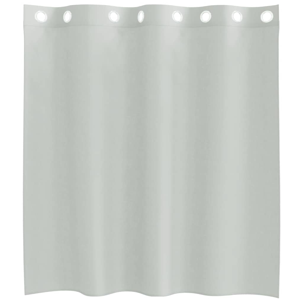 Gordijnen voile met doorvoertules 2 st 140x140 cm lichtgrijs