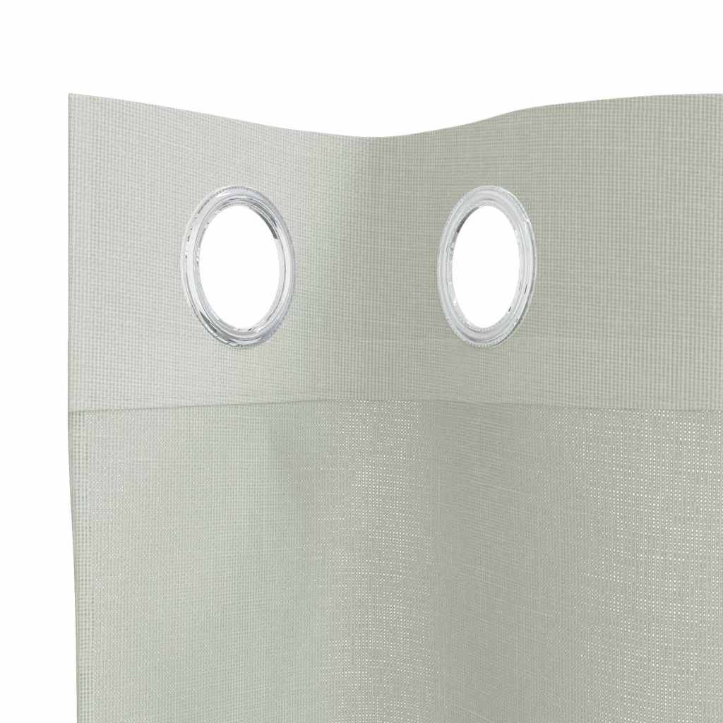 Gordijnen voile met doorvoertules 2 st 140x140 cm lichtgrijs