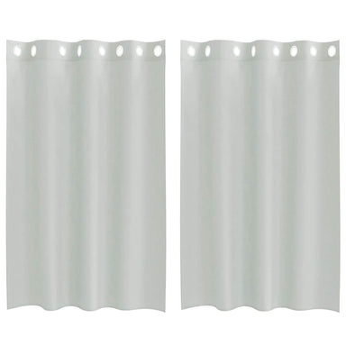Gordijnen voile met doorvoertules 2 st 140x175 cm lichtgrijs