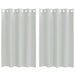 Gordijnen voile met doorvoertules 2 st 140x175 cm lichtgrijs