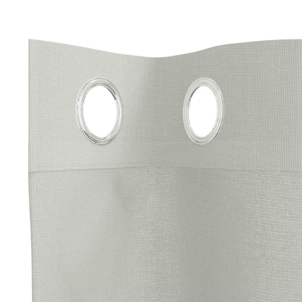 Gordijnen voile met doorvoertules 2 st 140x175 cm lichtgrijs