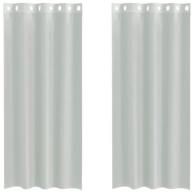 Gordijnen voile met doorvoertules 2 st 140x245 cm lichtgrijs