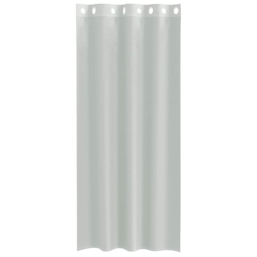 Gordijnen voile met doorvoertules 2 st 140x245 cm lichtgrijs