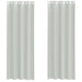Gordijnen voile met doorvoertules 2 st 140x260 cm lichtgrijs