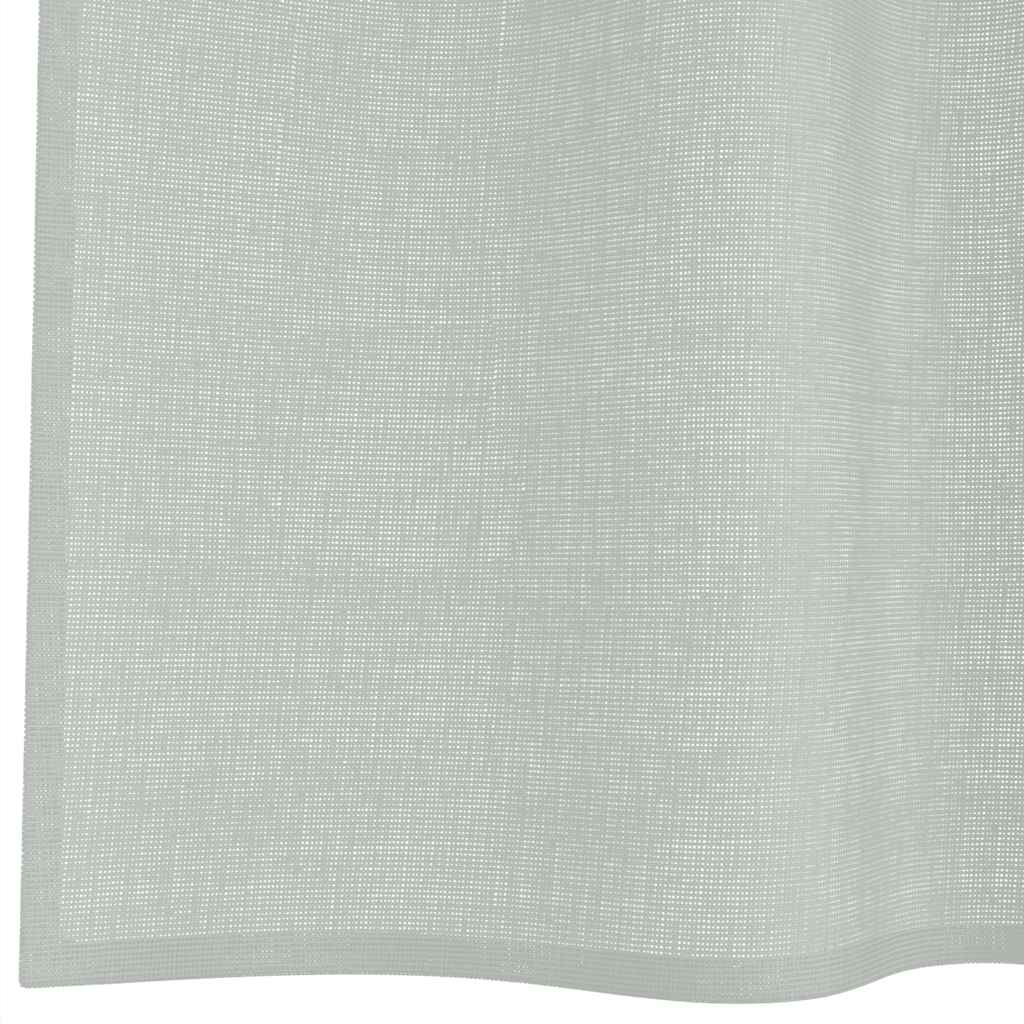 Gordijnen voile met doorvoertules 2 st 140x300 cm lichtgrijs