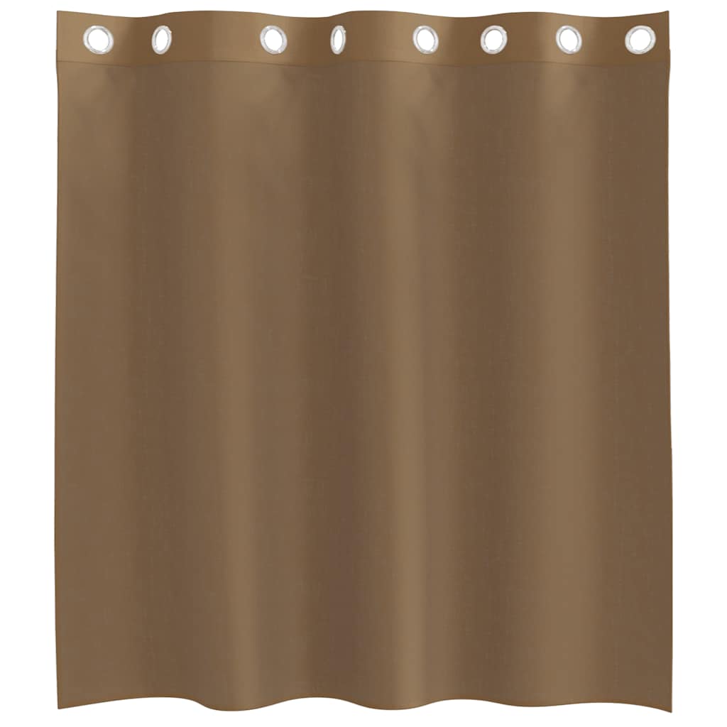 Gordijnen voile met doorvoertules 2 st lichtbruin