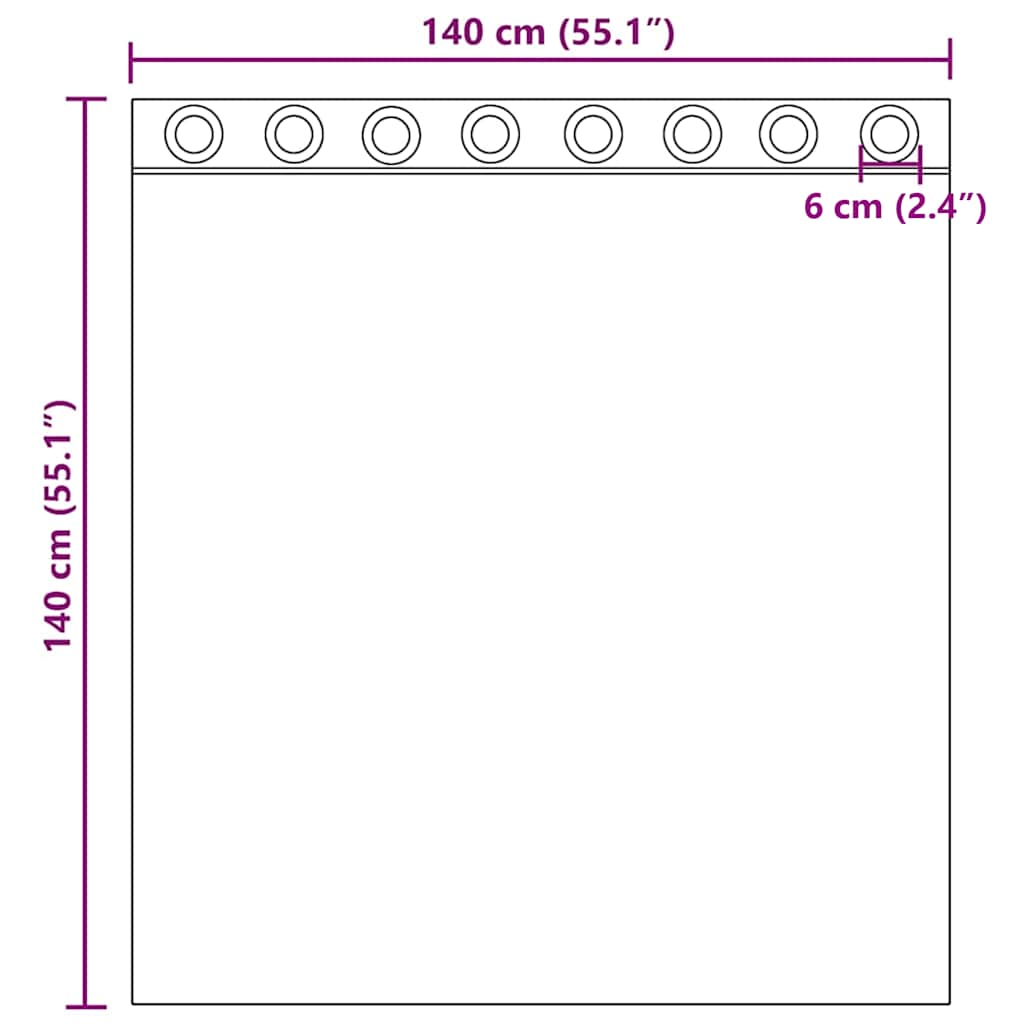 Gordijnen voile met doorvoertules 2 st lichtbruin