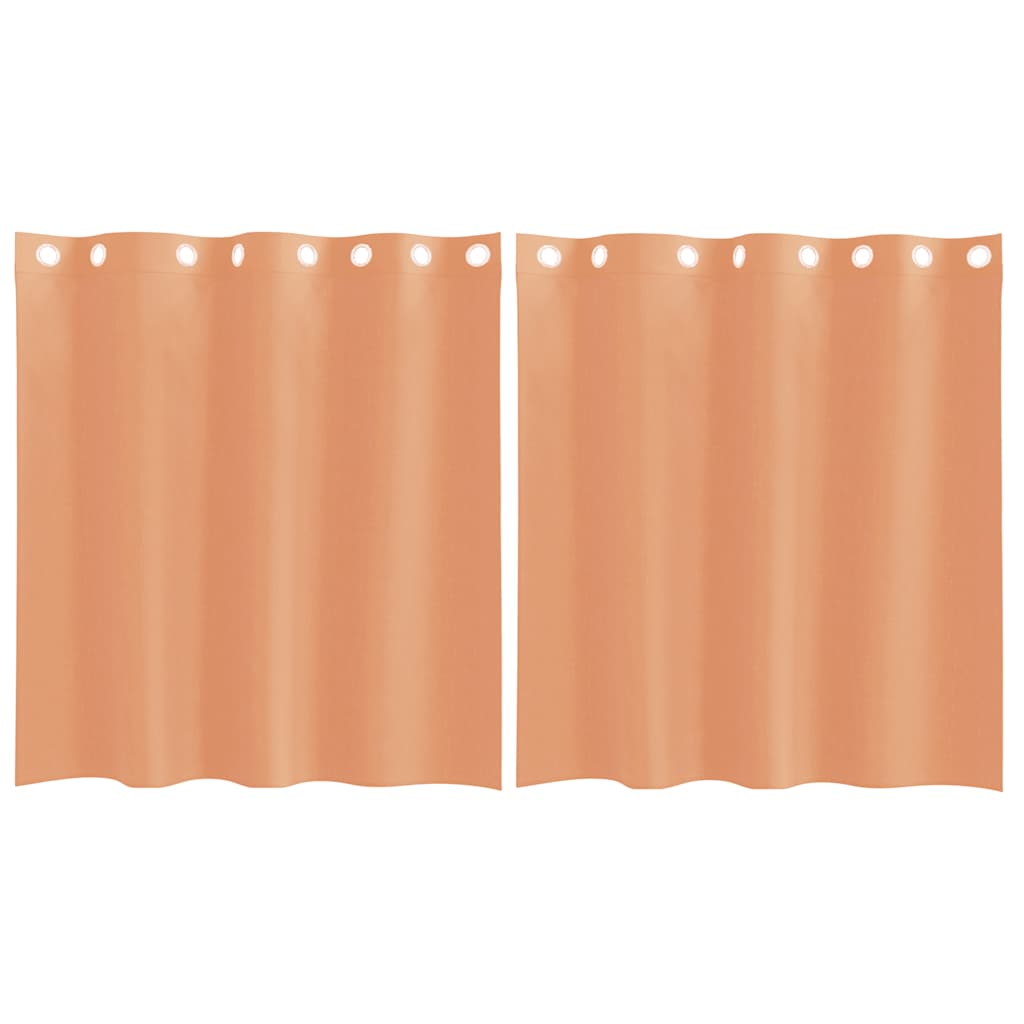 Gordijnen voile met doorvoertules 2 st terracotta