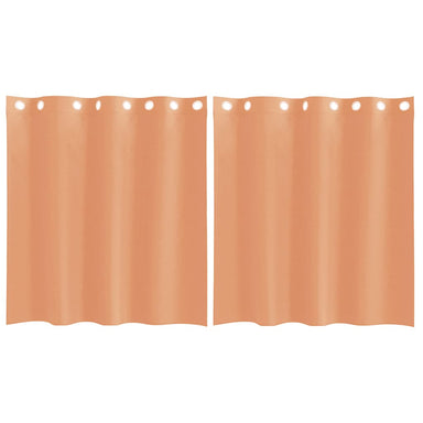 Gordijnen voile met doorvoertules 2 st terracotta
